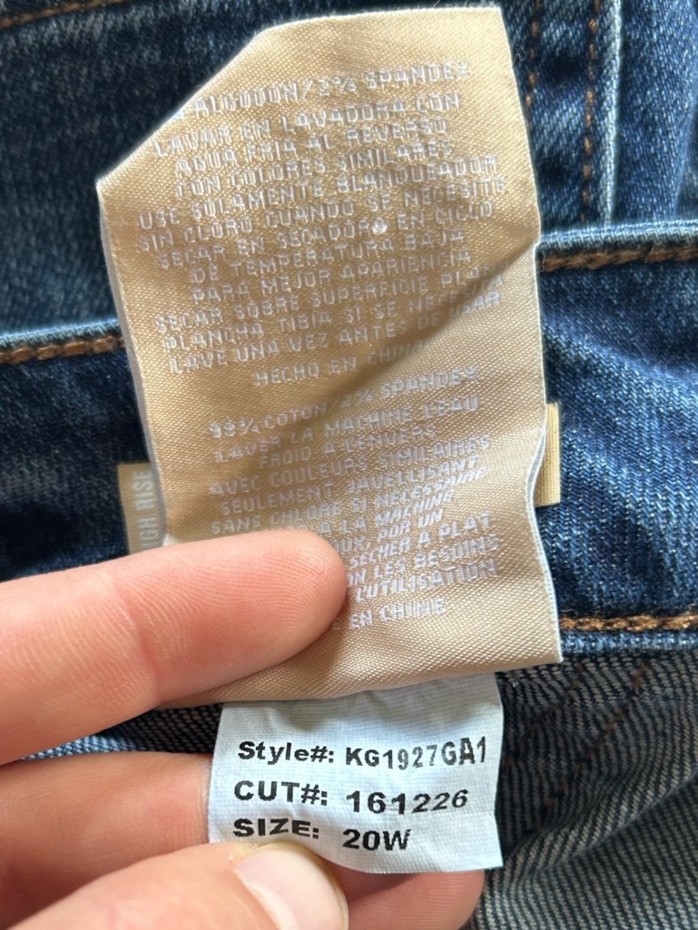 Kut From The Kloth Meg High Rise Wide Waistband Wide Leg Jeans Patch Pockets 20W - Picture 13 of 13